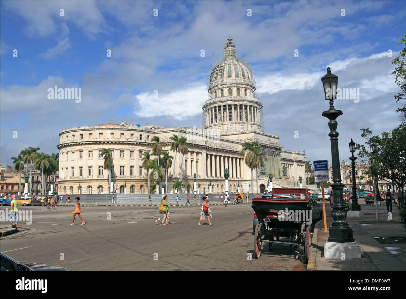 Capitolio, Paseo de Martí (aka Paseo del Prado), Alt-Havanna (La Habana Vieja), Kuba, Karibik, Mittelamerika Stockfoto