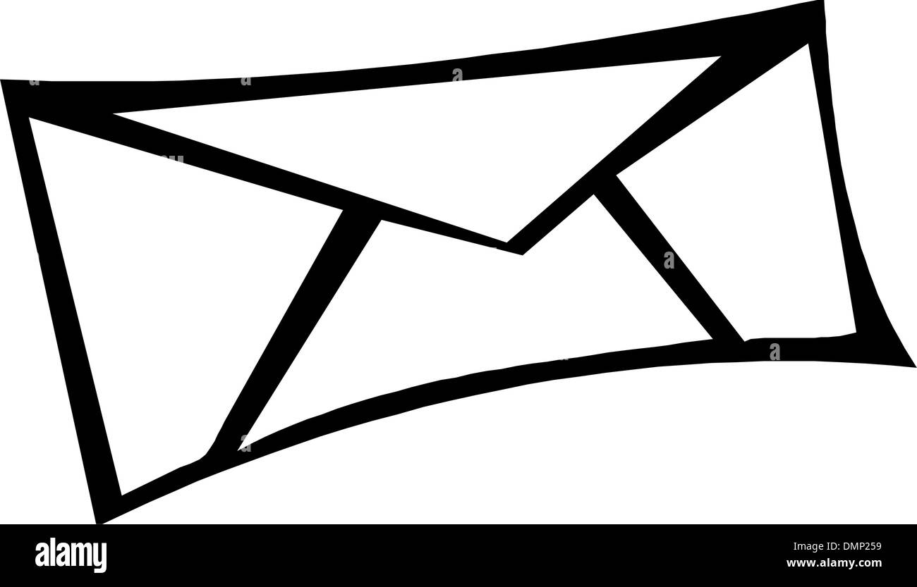 Vektor-Symbol weiße leere Post Umschlag Stock Vektor