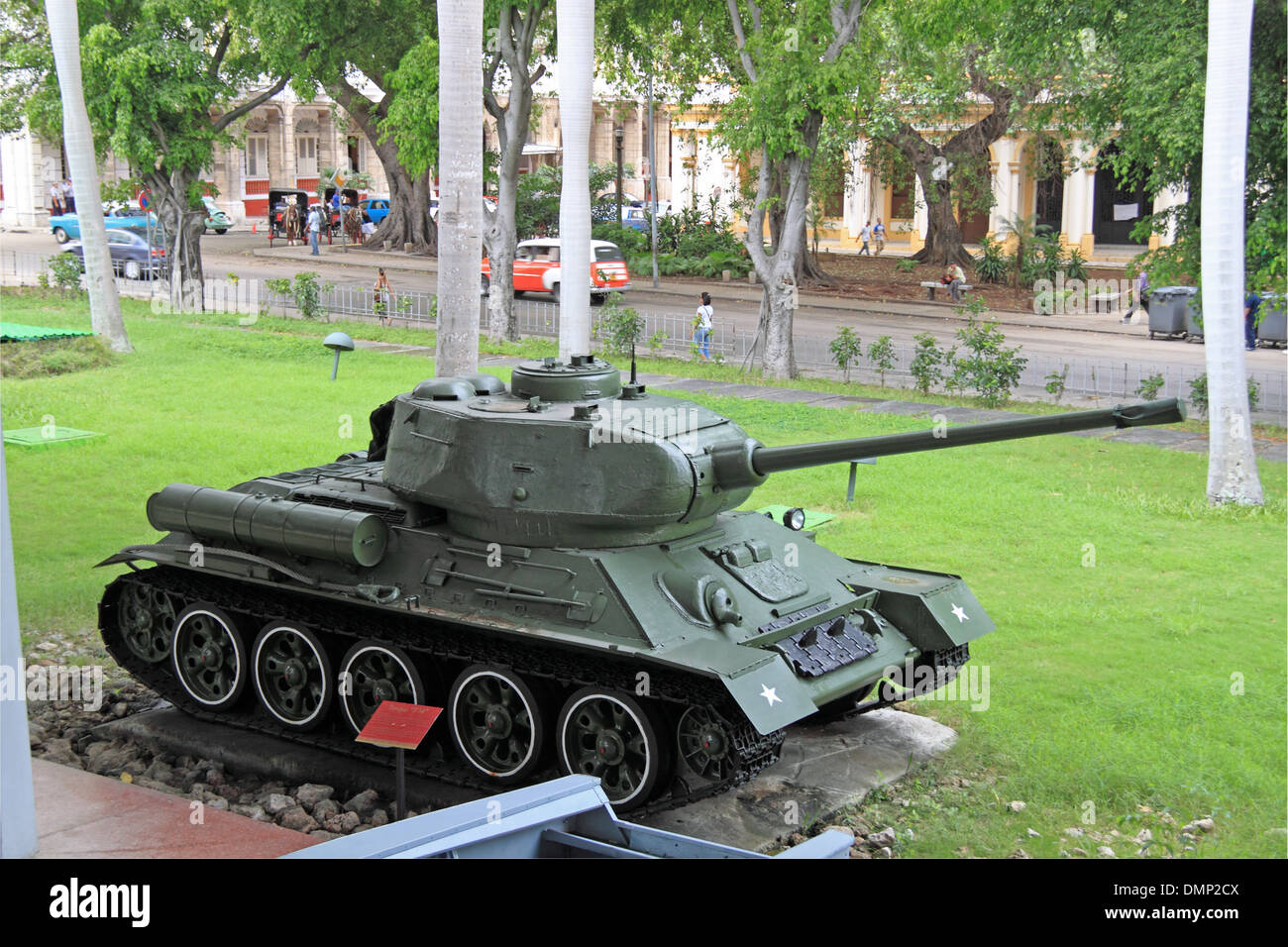 Russischen T34 Tank, Museo De La Revolución, Alt-Havanna (La Habana Vieja), Kuba, Karibik, Mittelamerika Stockfoto