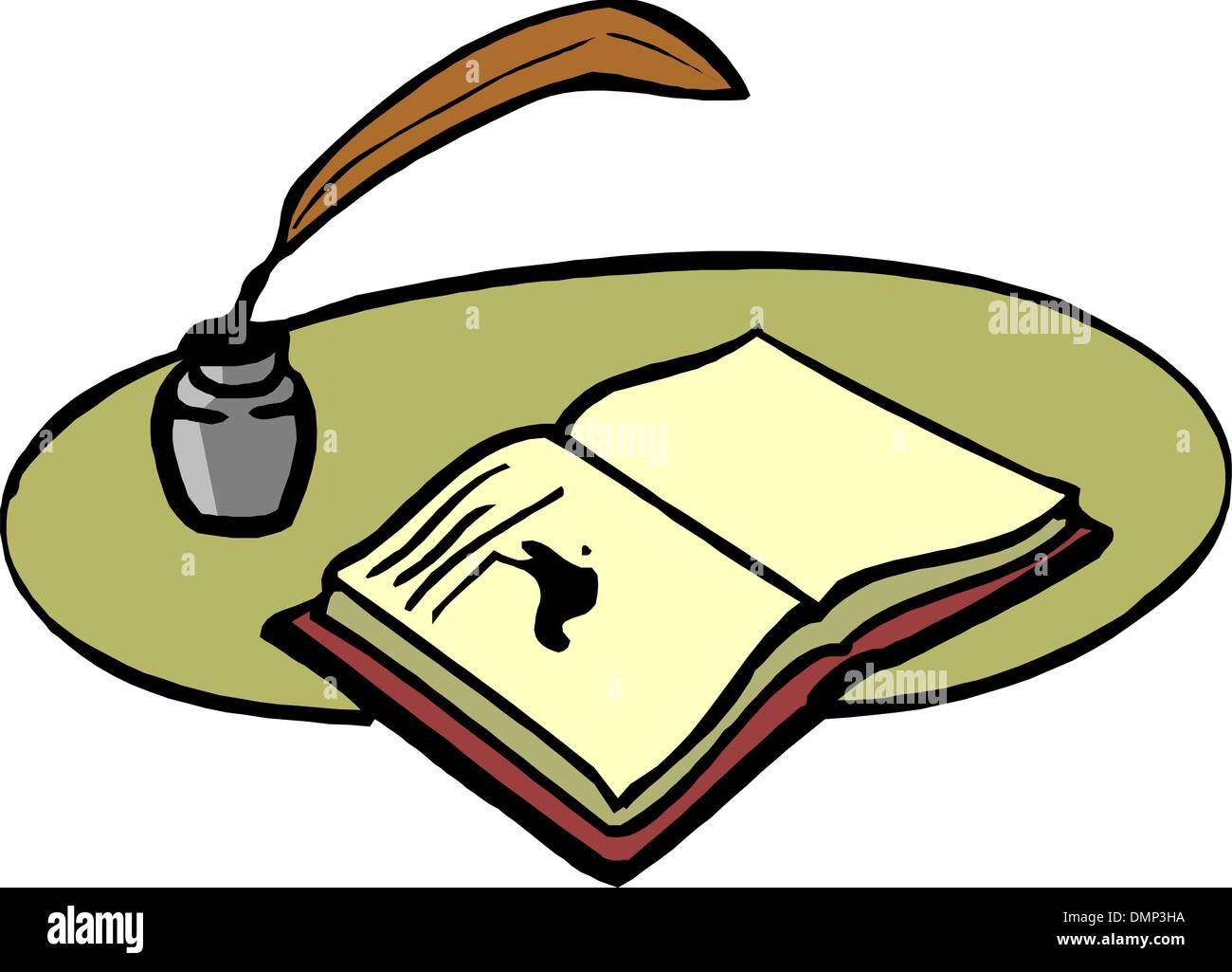 Notebook und Tinte Stift Stock Vektor