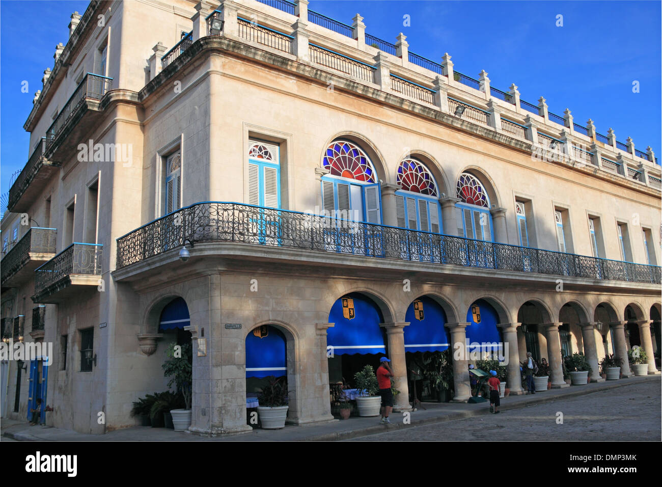 Hotel Santa Isabel, Plaza de Armas, Alt-Havanna (La Habana Vieja), Kuba, Karibik, Mittelamerika Stockfoto