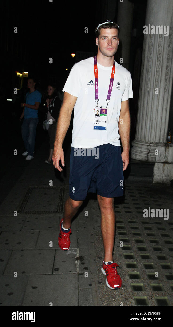 Team GB Ruderer Tom Solesbury außerhalb Chinawhite Nightclub London, England - 05.08.12 Stockfoto