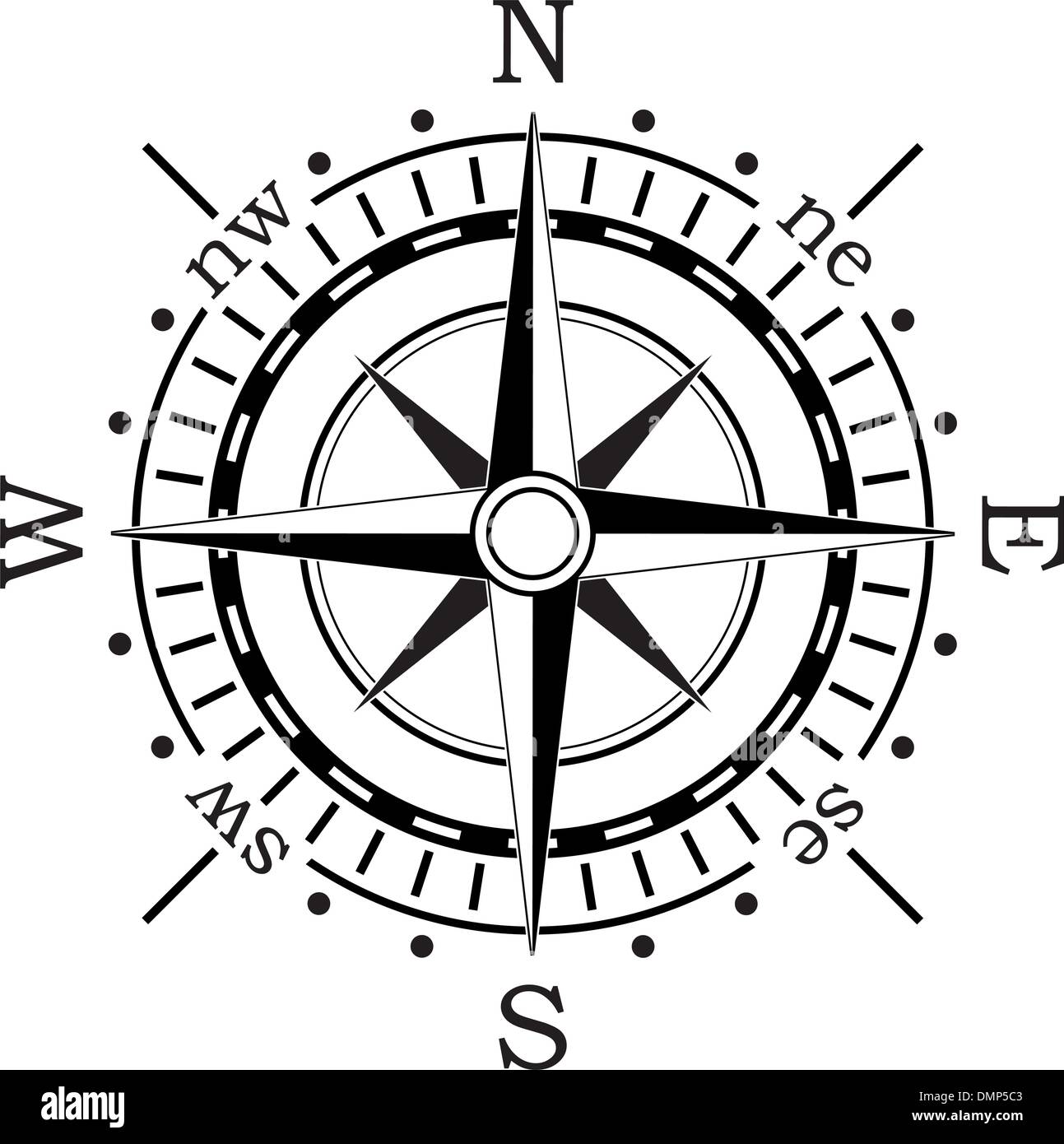 Vektor-Kompass Stock Vektor