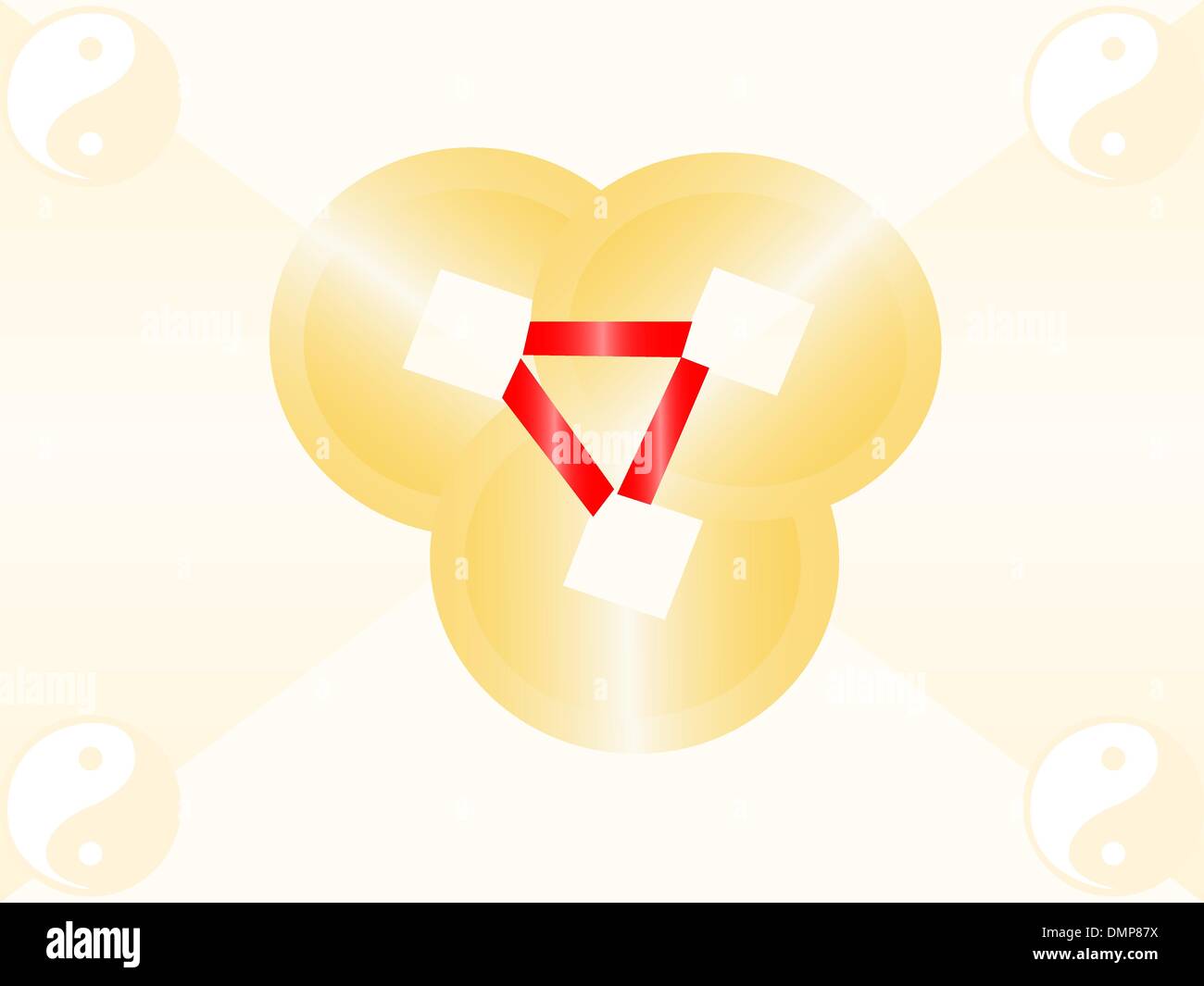 Chinesische Münzen Stock Vektor