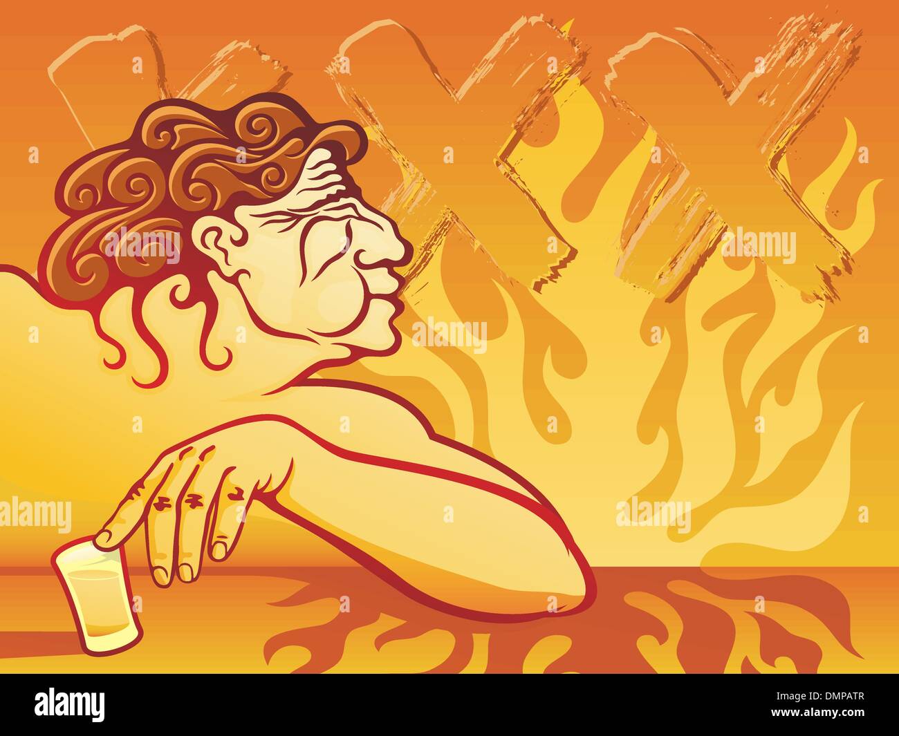 Tequila-Verbraucher Stock Vektor