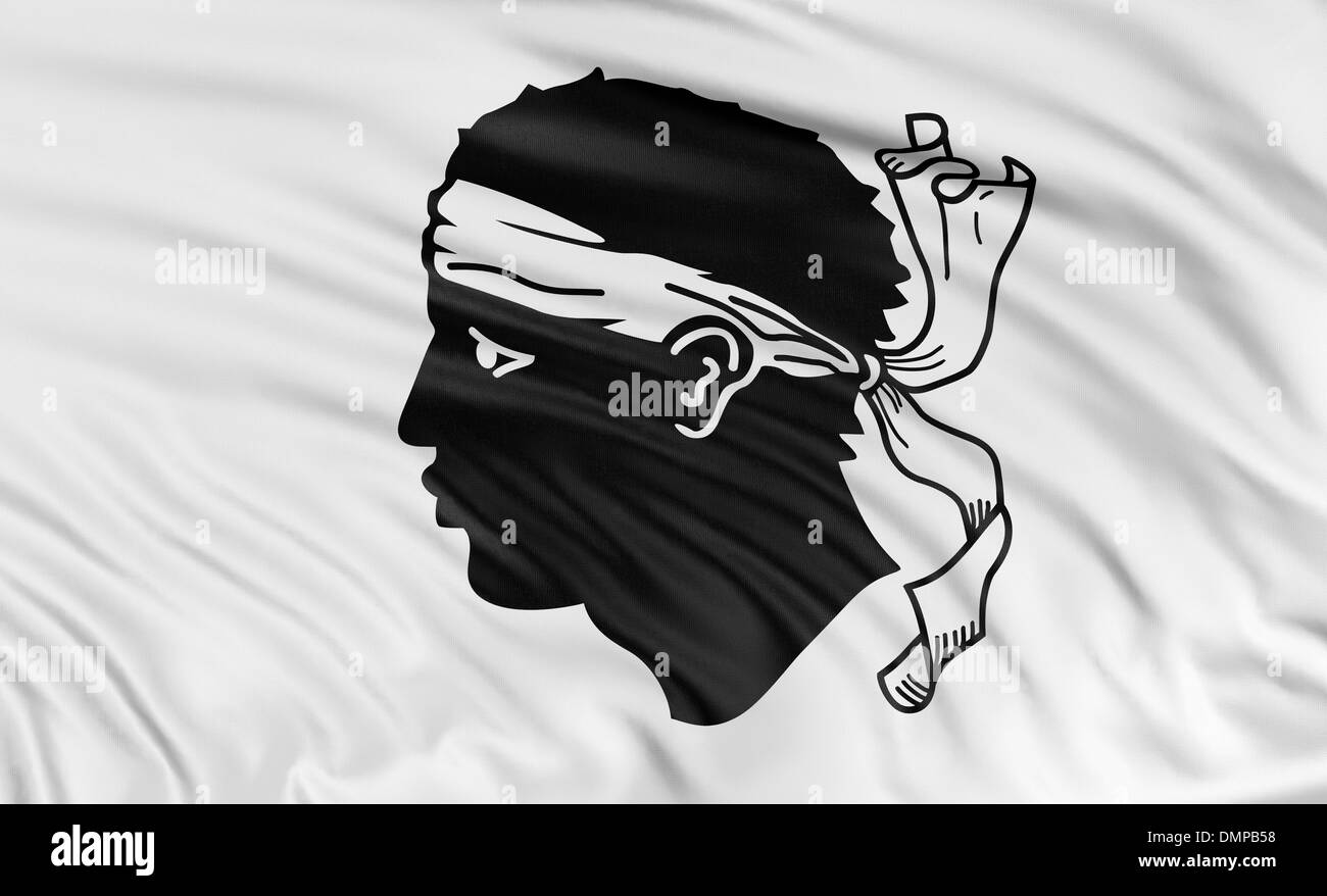 3D Corsica Flagge Stockfoto