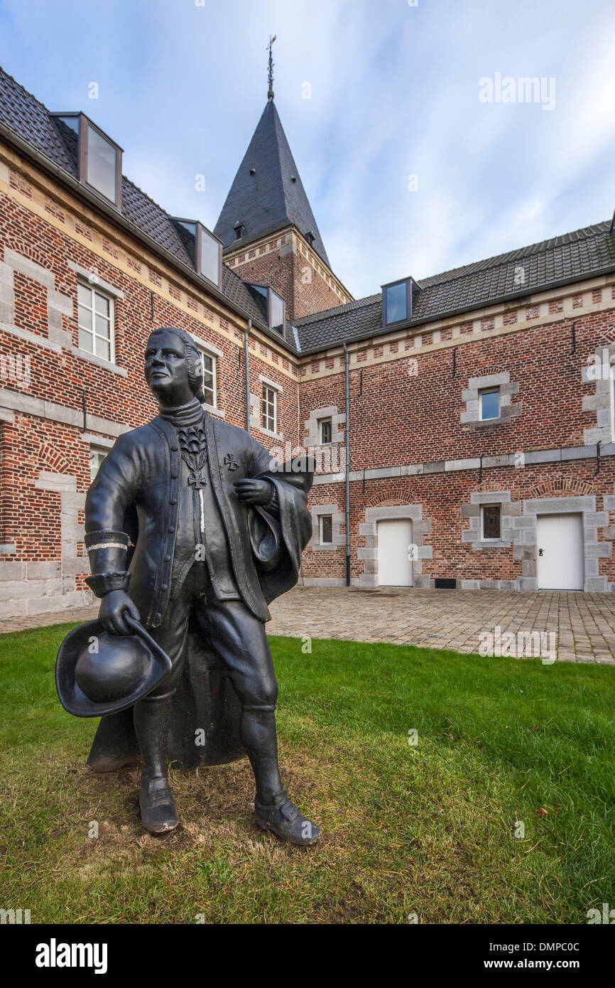 Statue in Alden Biesen, aus dem 16. Jahrhundert Schloss Rijkhoven, Bilzen, Belgien Stockfoto