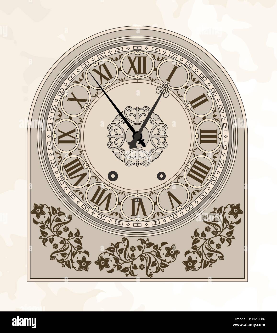 Antike Uhr Stock Vektor