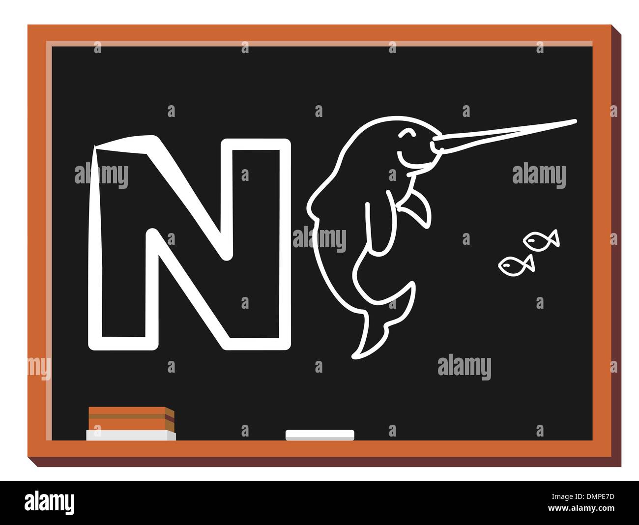 Tierische Alphabet N Stock Vektor