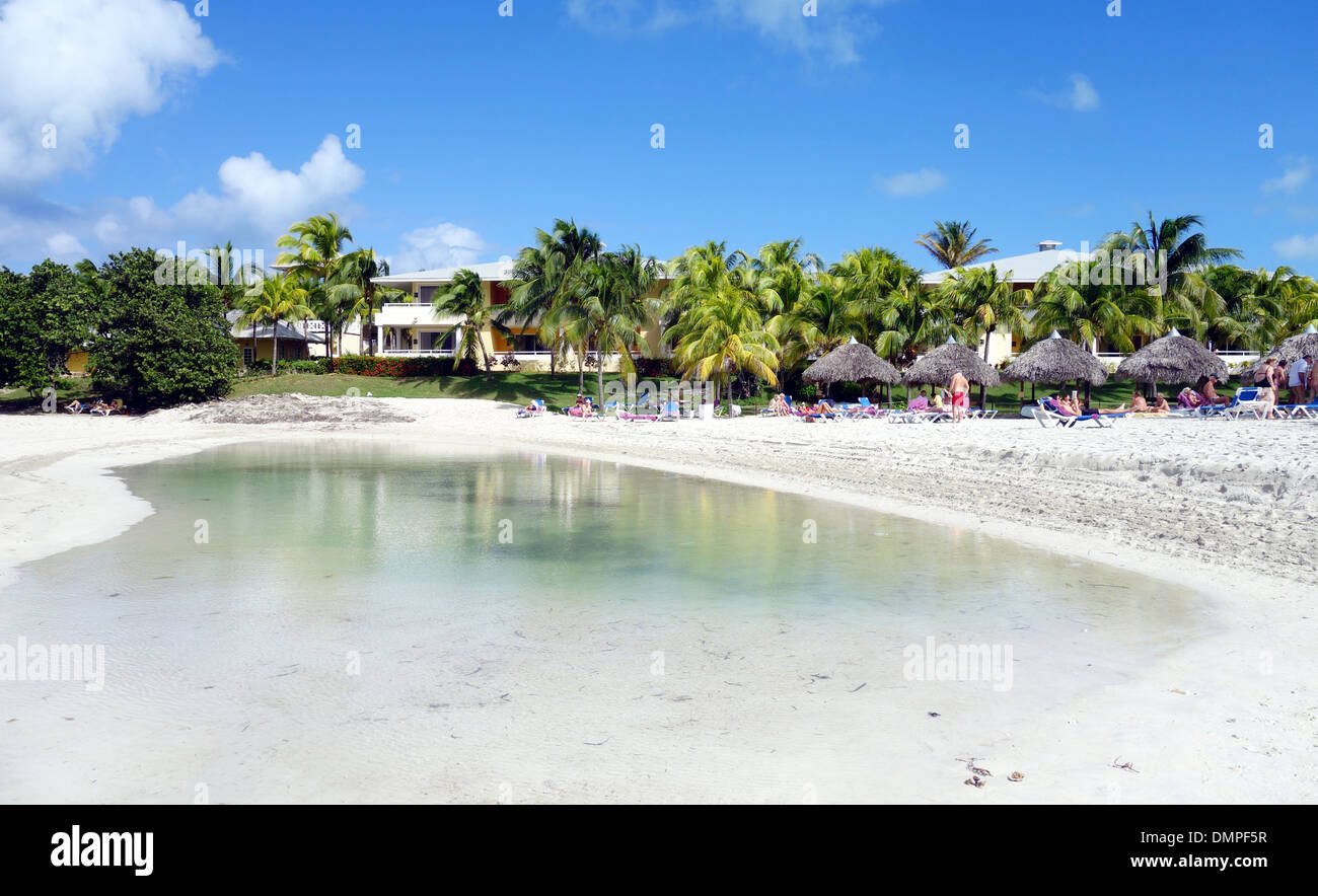 White Sand Strand an einem sonnigen Tag in Varadero, Kuba Stockfoto