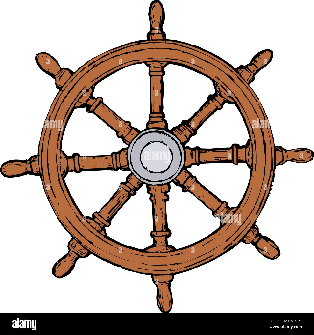 Schiff Steuerrad Vektor Abbildung Bild 64419769 Alamy