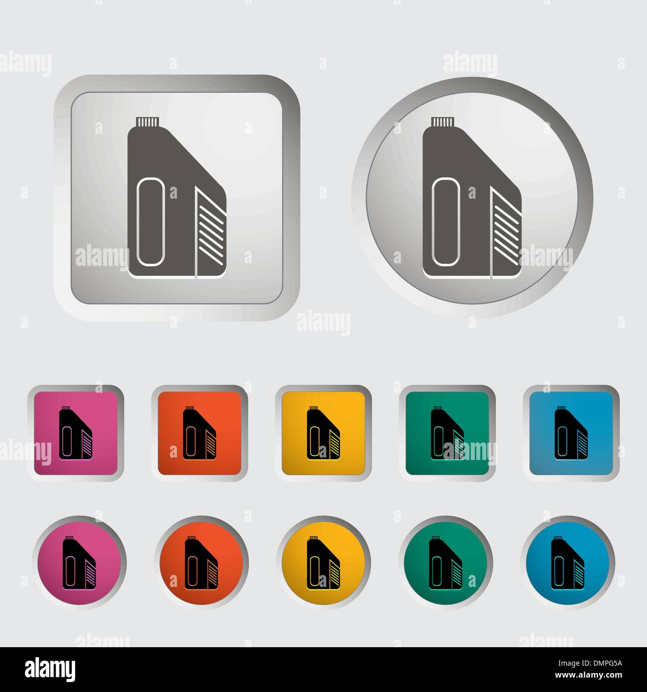 Kanister einzelnes Symbol. Stock Vektor