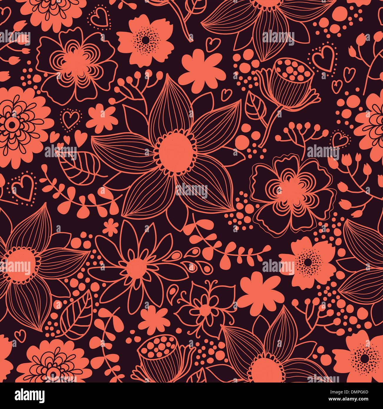 Nahtlose Textur mit Blumen Stock Vektor