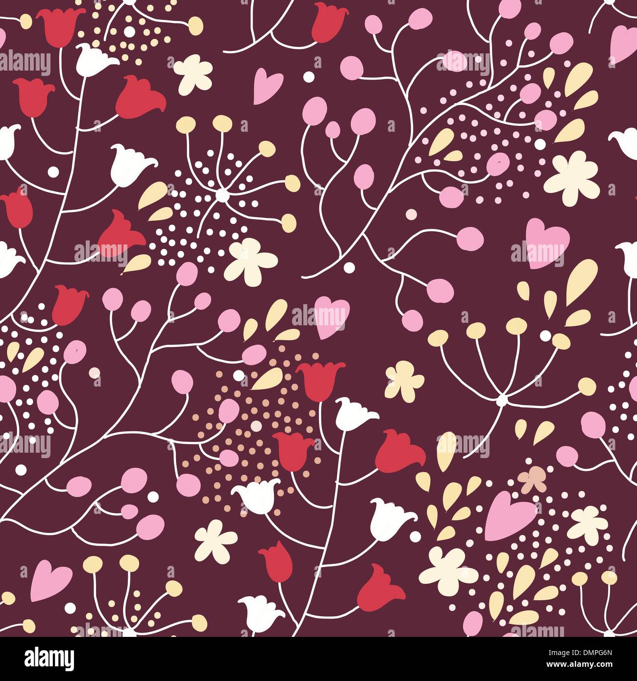 Nahtlose Textur mit Blumen Stock Vektor