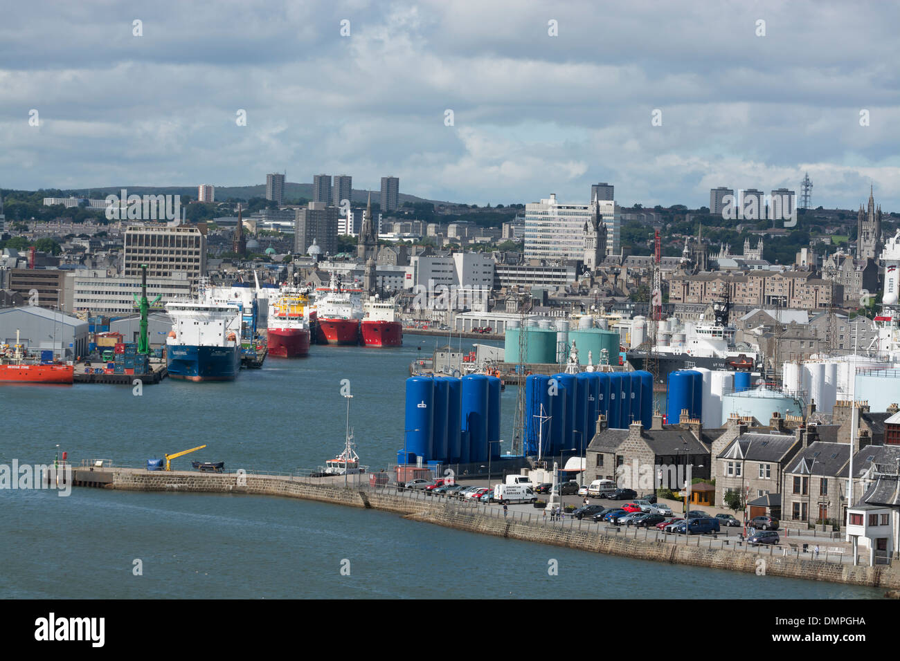 Aberdeen Nordsee Öl Industrie Offshore-Versorgung Stockfoto
