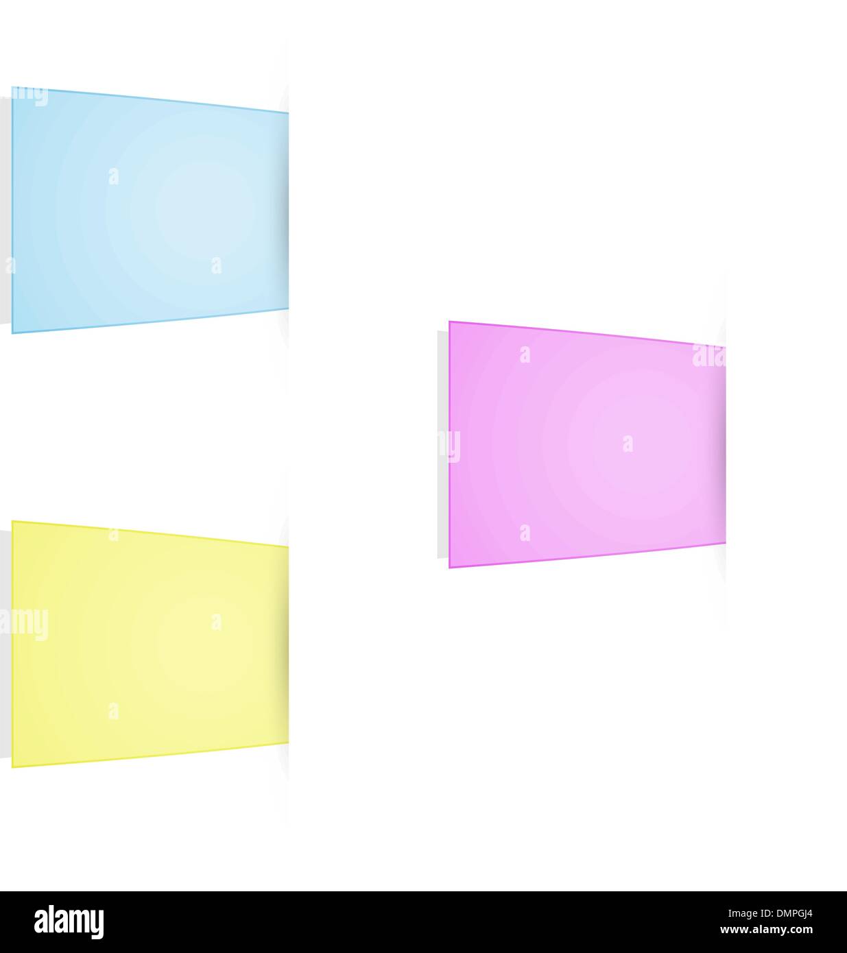 Satz von drei leere Etiketten Stock Vektor