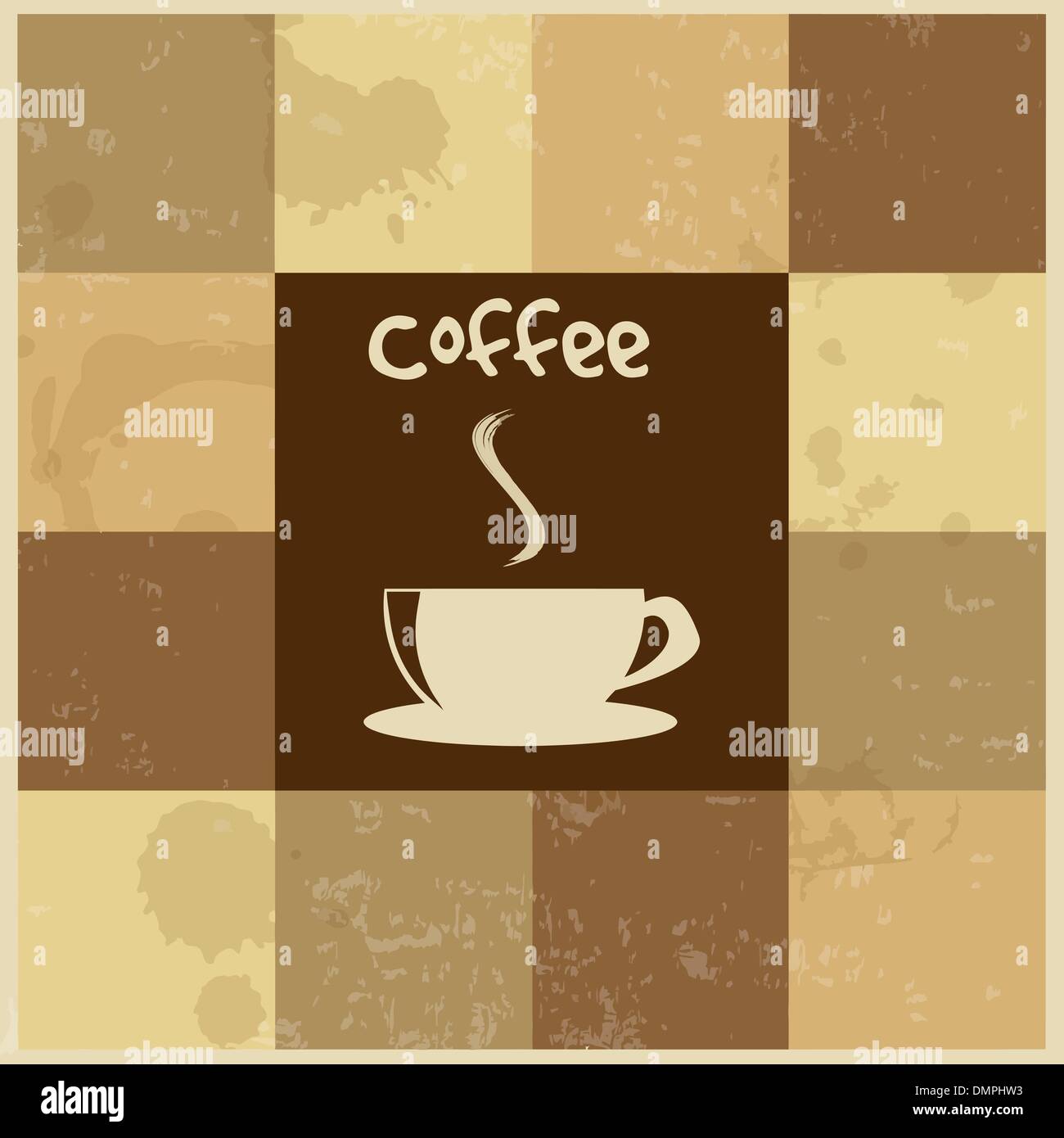 Retro Vintage Kaffee-Hintergrund Stock Vektor