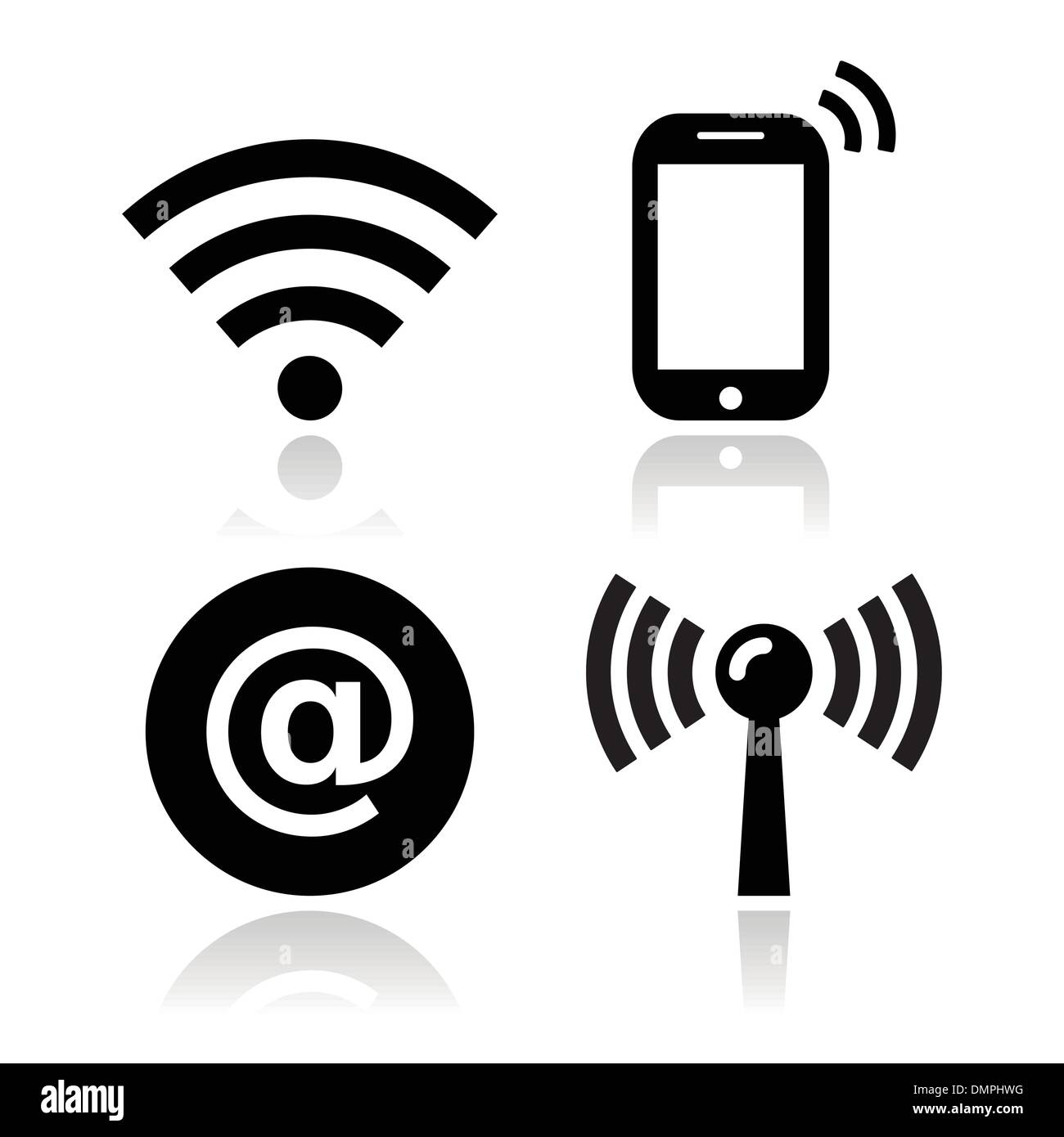 Wifi Network Internet Zone Icons Fotos Und Bildmaterial In Hoher Auflosung Alamy