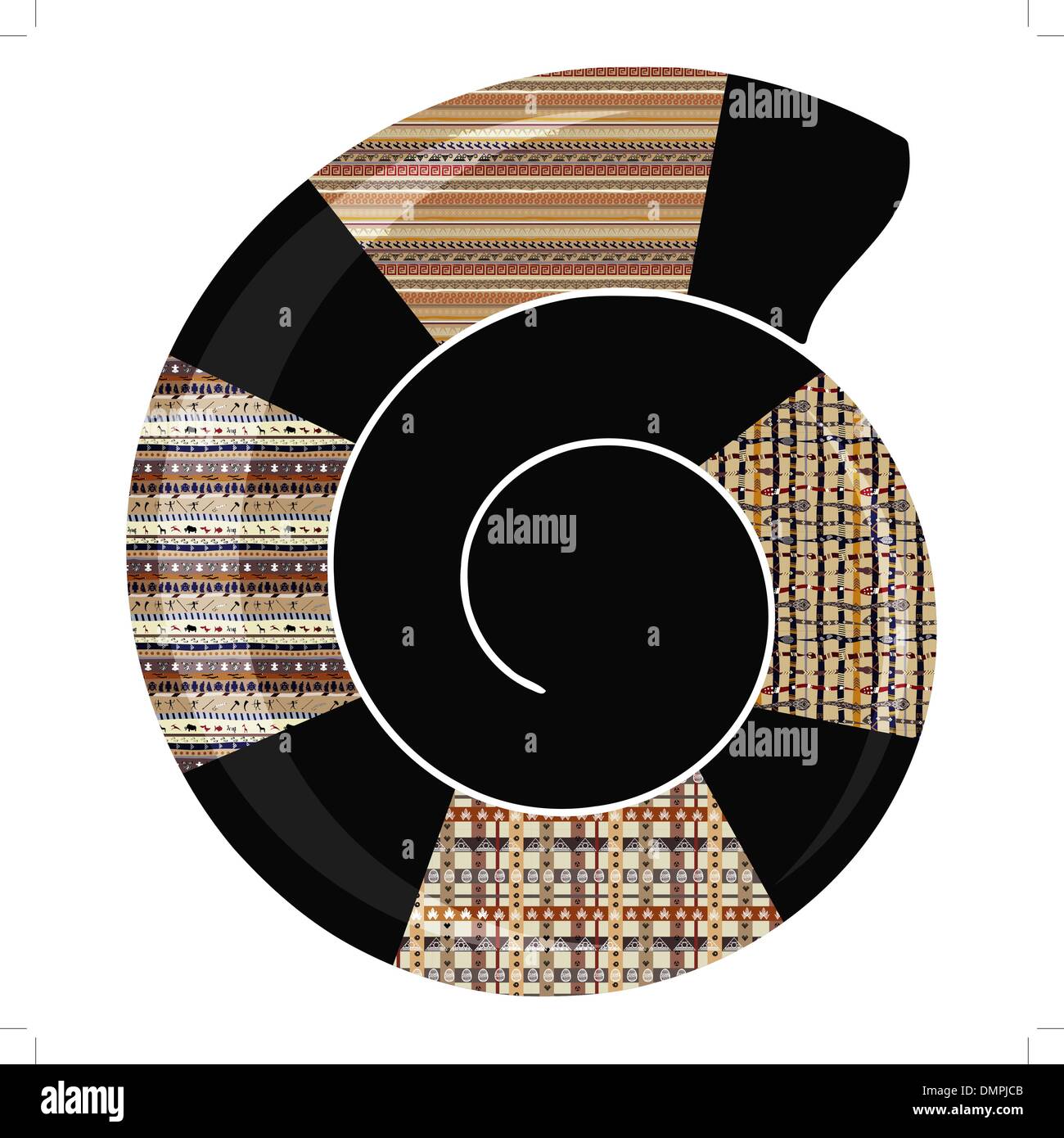 Abstrakte Waschbecken Tribal Muster Stock Vektor