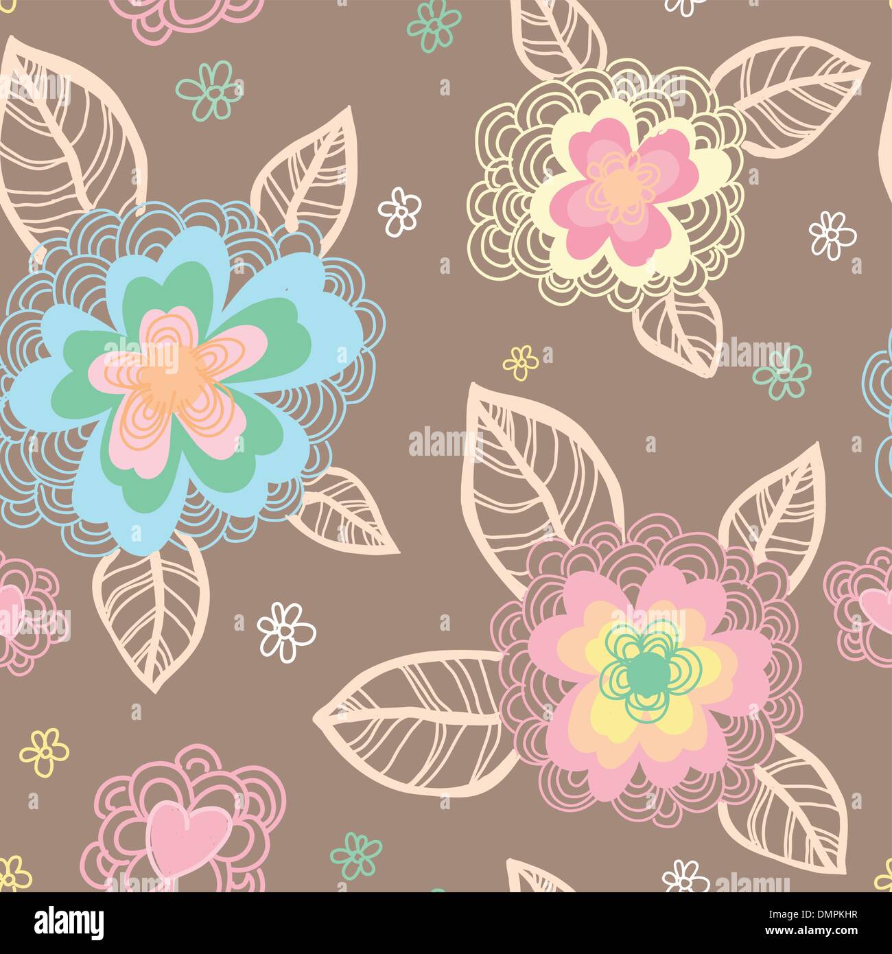 Nahtlose Textur mit Blumen Stock Vektor