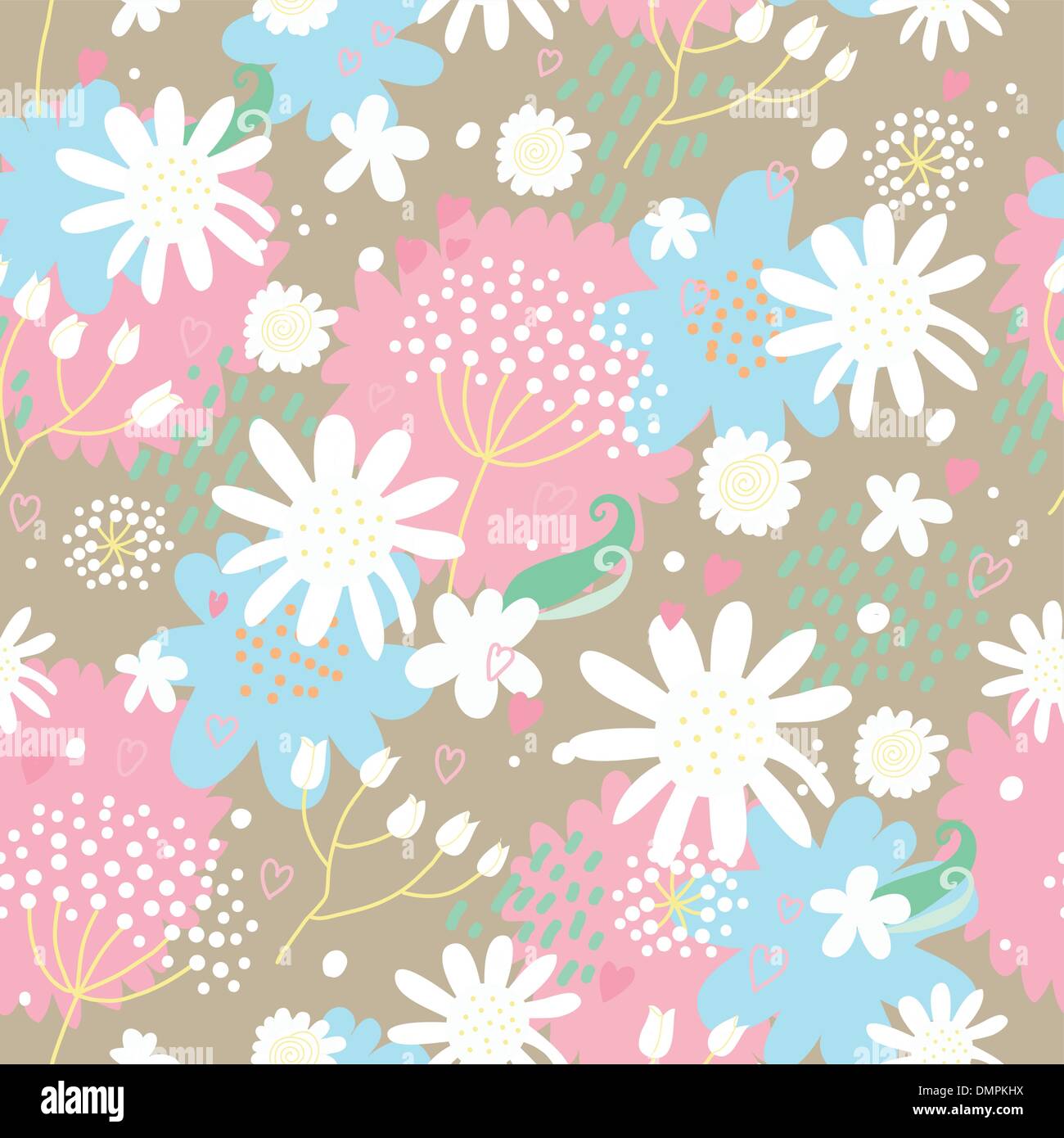 Nahtlose Textur mit Blumen Stock Vektor