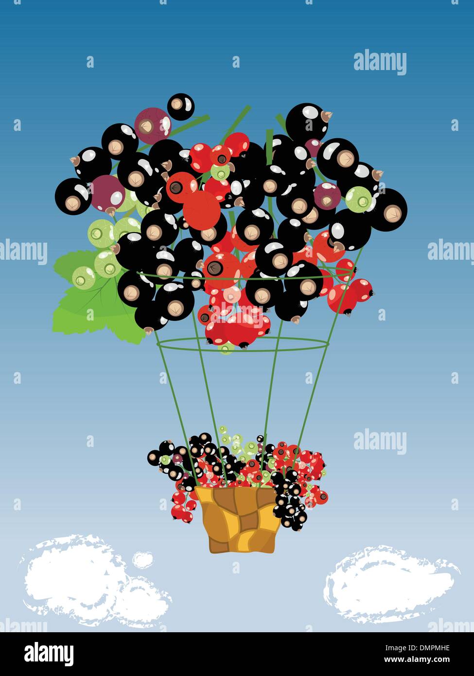 Vektor-Johannisbeere-Luftballon Stock Vektor
