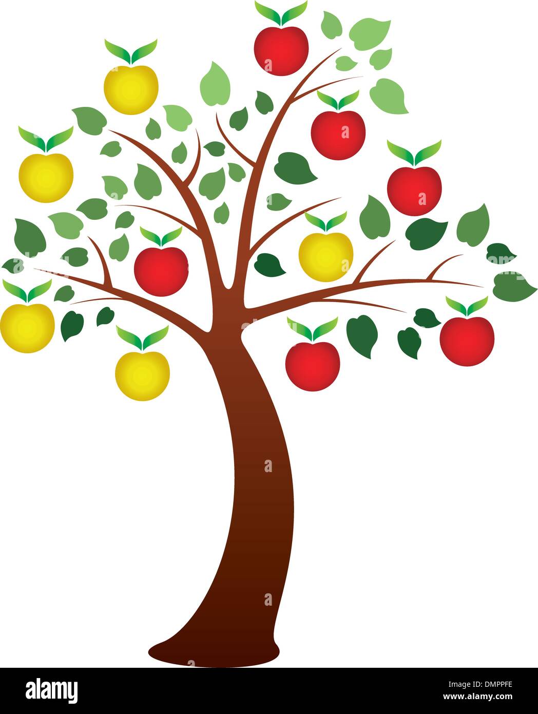 Apfelbaum vektor abbildung. Illustration von hintergrund - 31951320