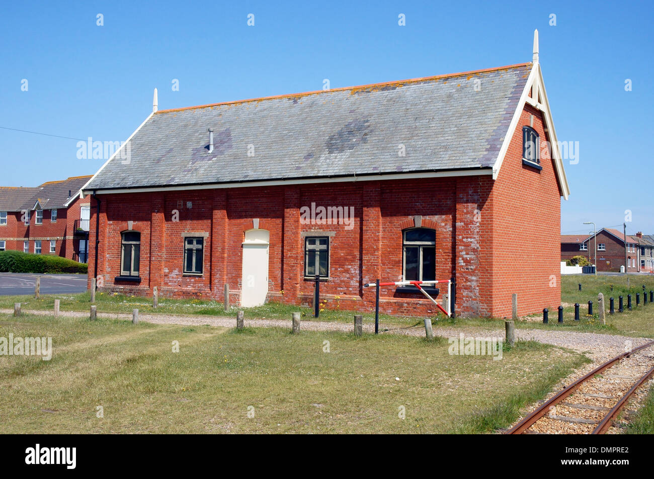 Die alten Rettungsboot Station, Meer, Hayling Island, Hampshire, UK Stockfoto