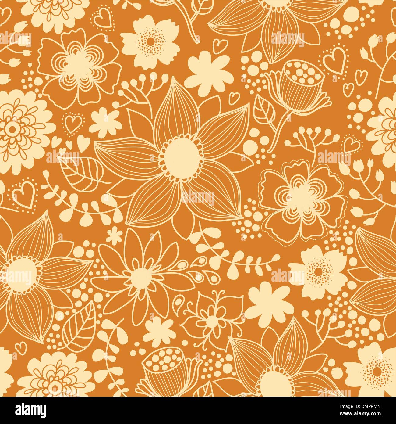 Nahtlose Textur mit Blumen Stock Vektor