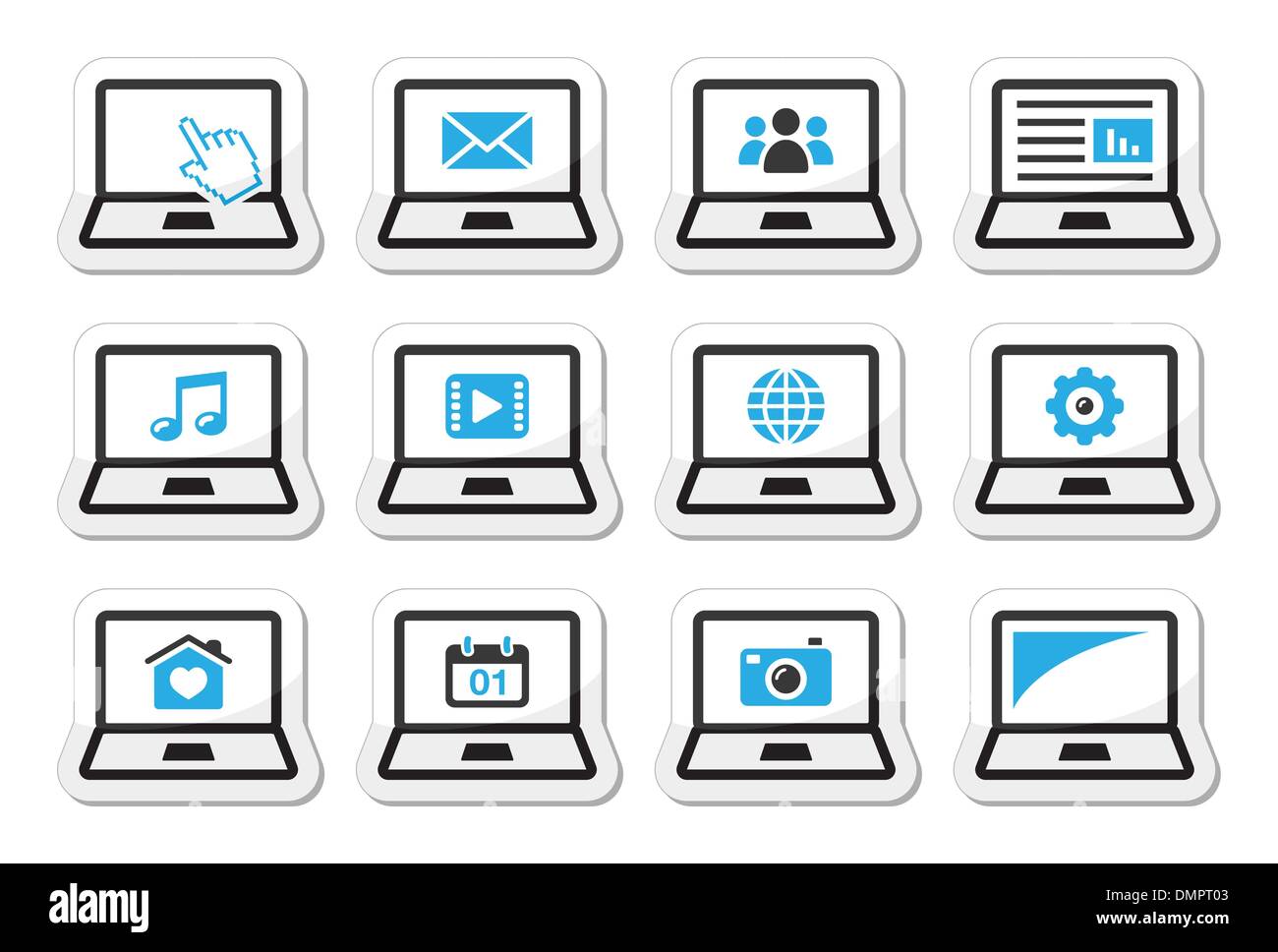 Laptop-Vektor-Icons set Stock Vektor