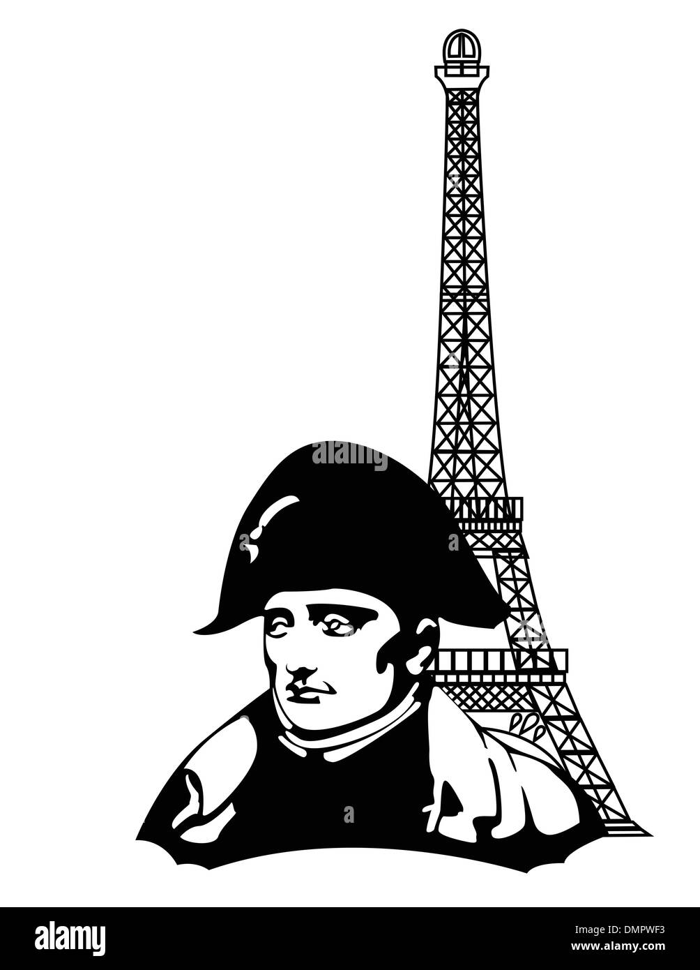 der Vektor Napoleon Bonaparte Kopf Stock Vektor