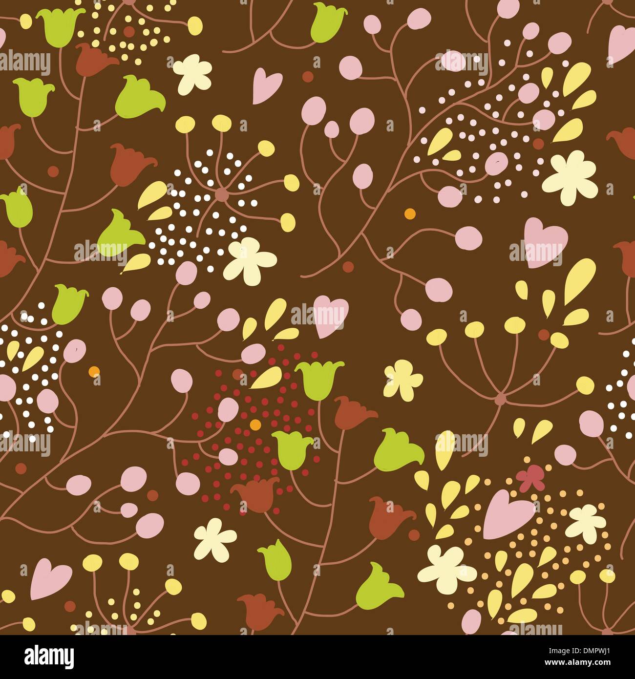 Nahtlose Textur mit Blumen Stock Vektor