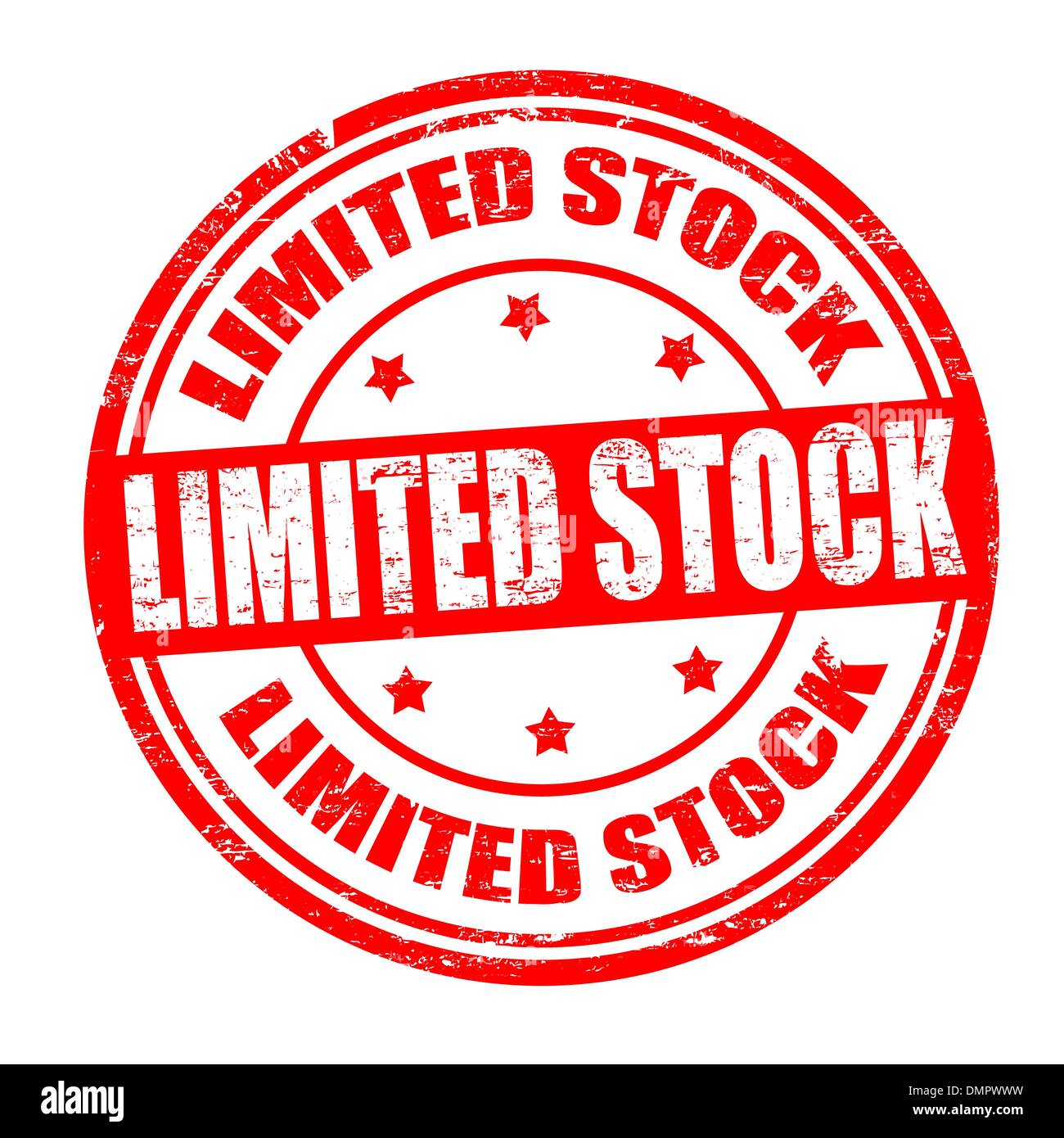 Begrenzter Vorrat Stempel Stock Vektor