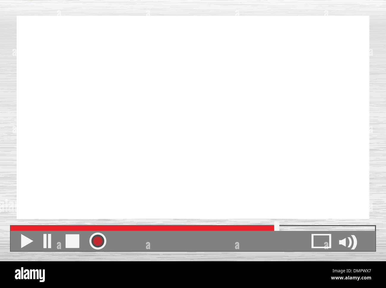 Video-Player-Menü Stock Vektor