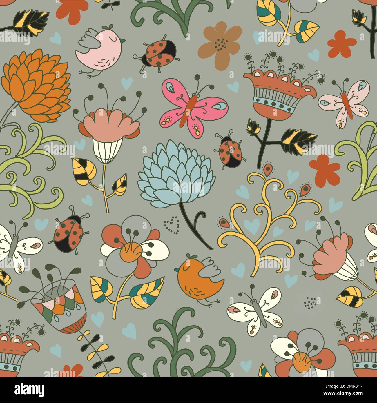 Nahtlose Textur mit Blumen Stock Vektor