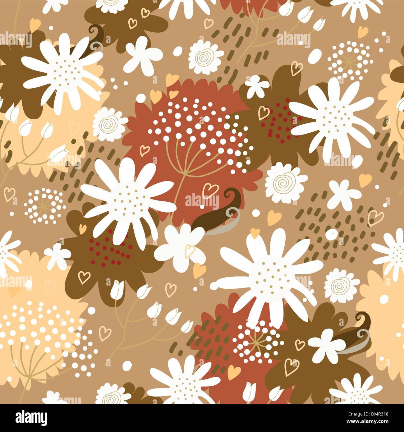 Nahtlose Textur mit Blumen Stock Vektor