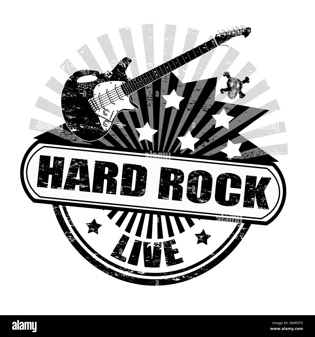 Hard-Rock-Stempel Stock Vektor