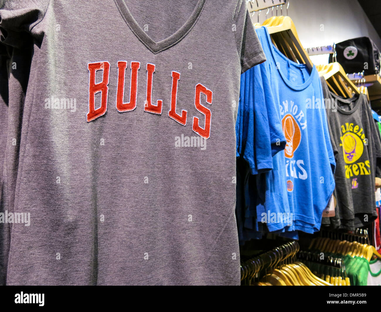 NBA Store Interieur, Fifth Avenue, New York Stockfoto