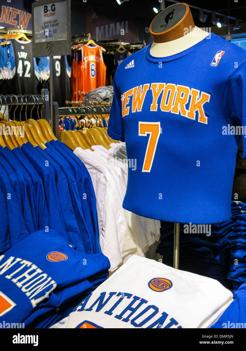 NBA Store Interieur, Fifth Avenue, New York Stockfoto