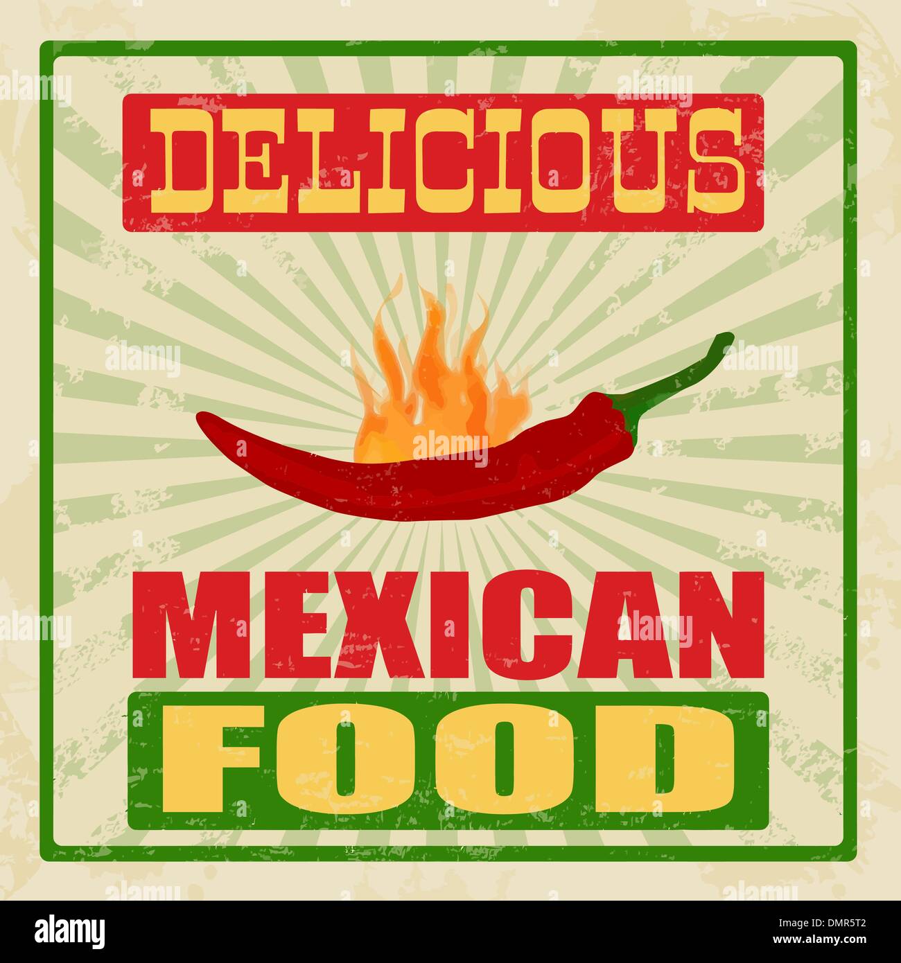 Mexikanisches Essen Vintage poster Stock Vektor