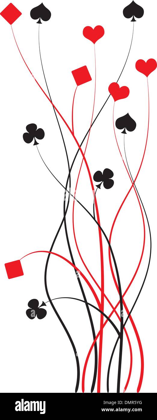 Poker, Bridge - Kartenspiel Stock-Vektorgrafik - Alamy