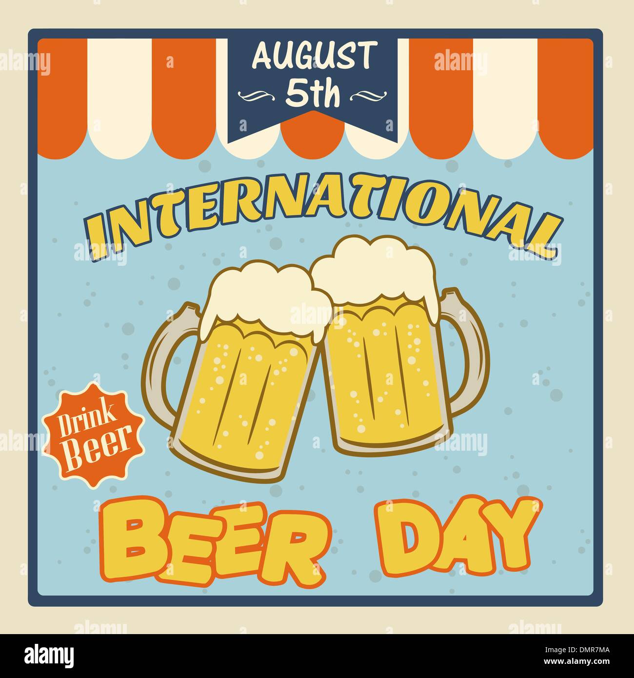 Internationale Bier Tag Plakat Stock Vektor