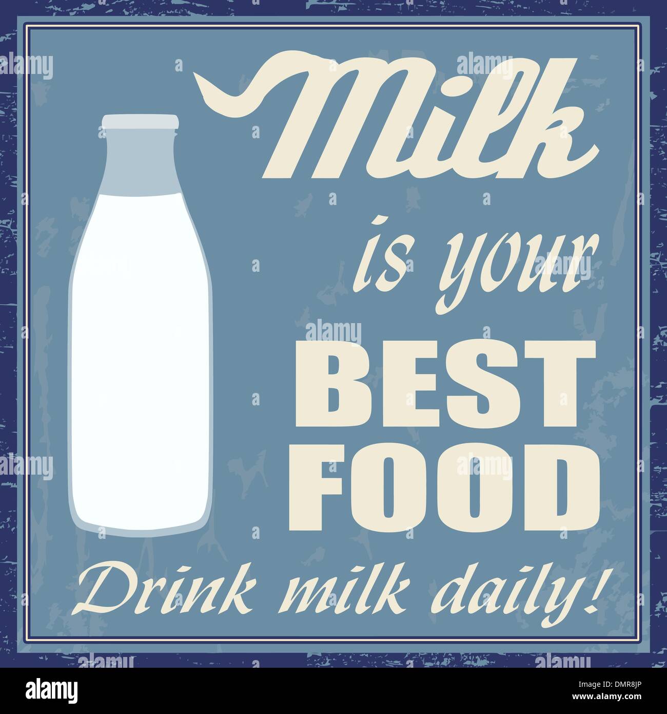 Milch ist die beste Nahrung Stock Vektor