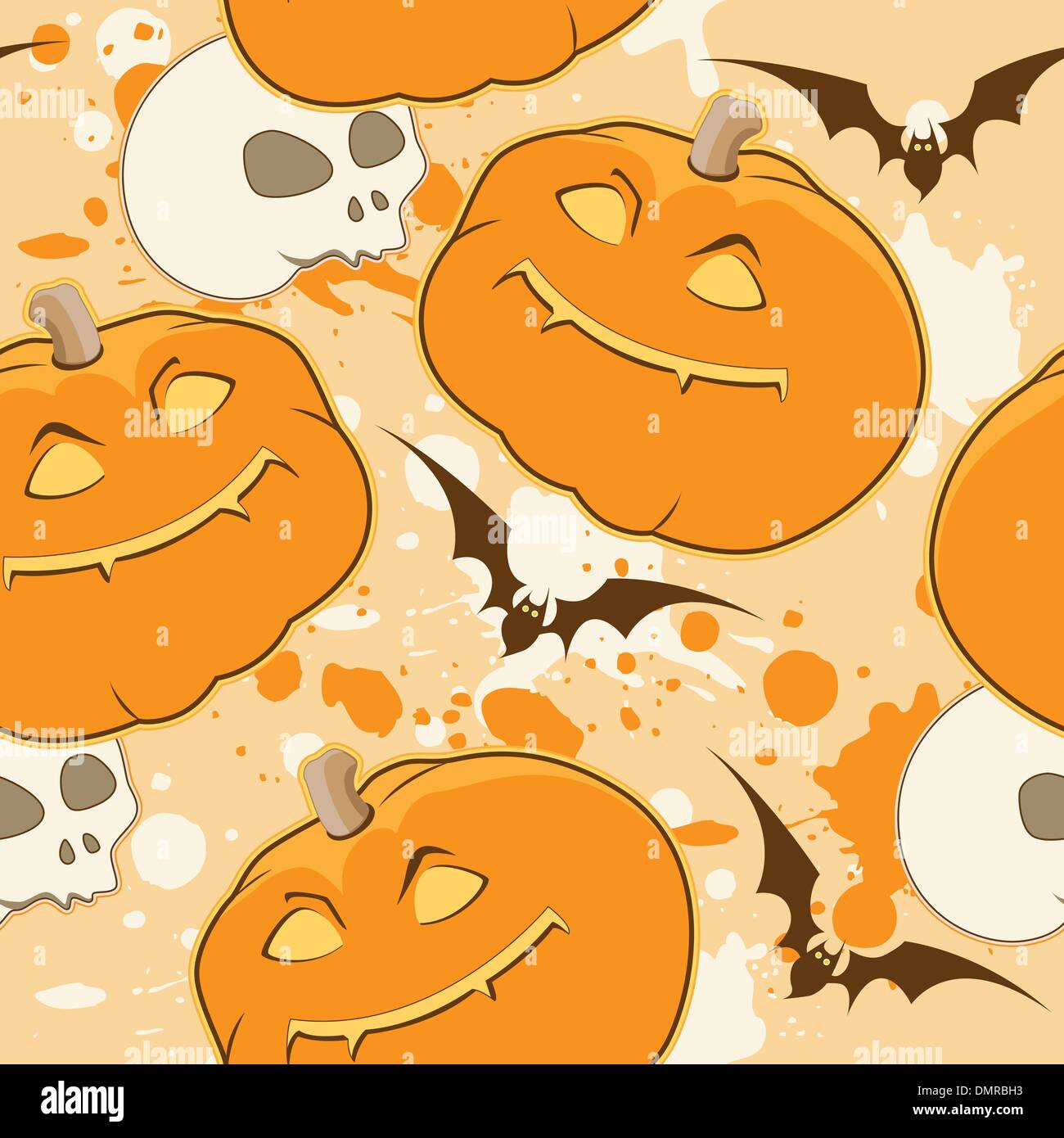 gelbe Halloween-Muster Stock Vektor
