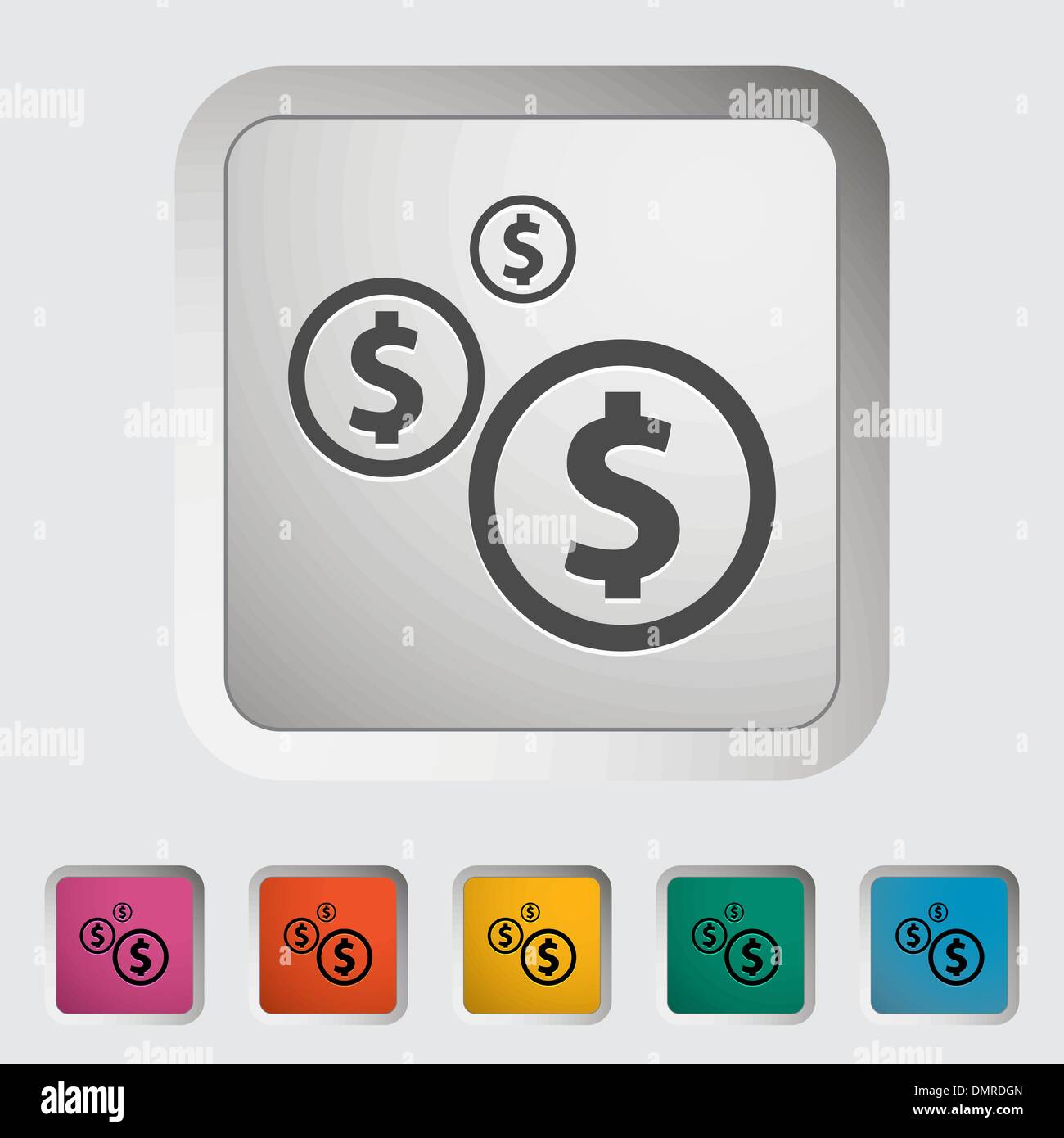 Dollar-Münze Stock Vektor