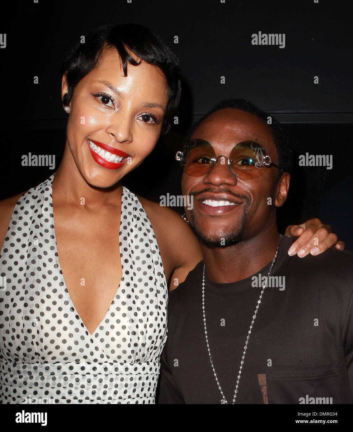 Tracey Heggins und Floyd Mayweather Jr besuchen Lionsgate Home Entertainment und Schleifstein VIP-Screening von "Freiberufler" Stockfoto