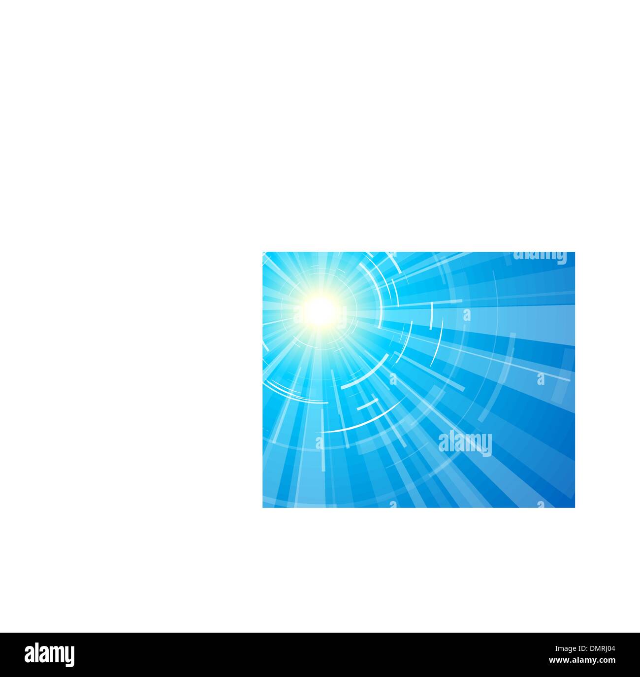 Sonne am blauen Himmel Stock Vektor