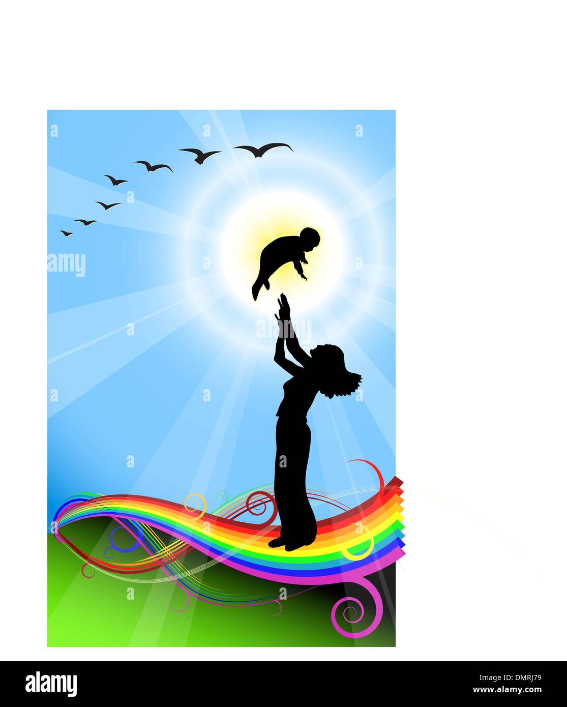 Familie Liebe - Frauen und ihr Kind Stock Vektor