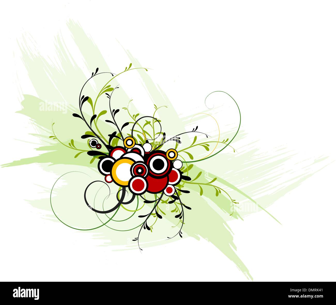 Abstrakt Blumen / Grunge Hintergrund Stock Vektor