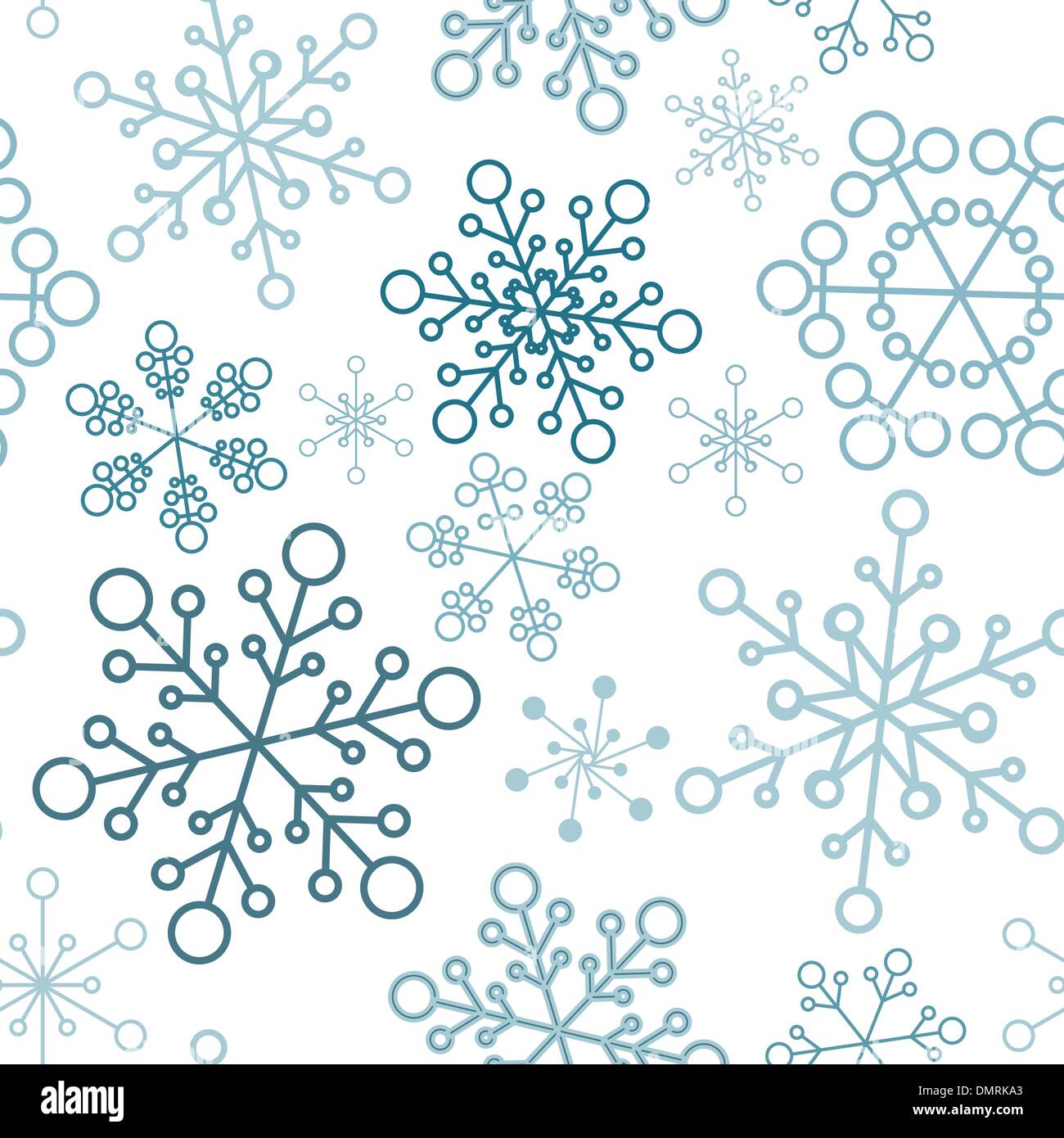 Weihnachten Musterdesign mit einfachen Schneeflocken Stock Vektor